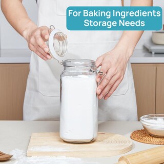 Foto 4 | Foto 4 | Frascos De Vidrio Para Almacenamiento De Alimentos Vtopmart De 2300 Ml Con Tapas Herméticas, Paquete De 3 - Venta Internacional.