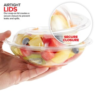 Foto 4 | Foto 4 | Ensaladeras Stock Your Home De Plástico Transparente De 500 Ml Con Tapas, Paquete De 50 - Venta Internacional.
