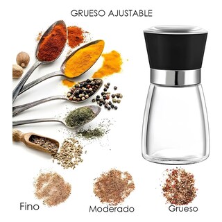 Foto 3 | Foto 3 | Molinos Pimientero Sal De Grano Pimienta Especias Cristal Eo Safe Imports Esi-20650 Negro