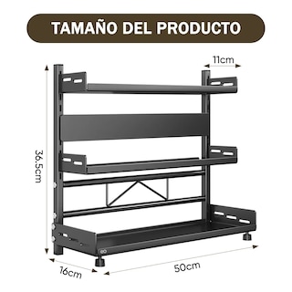 Foto 4 | Foto 4 | Estante De Cocina Para Almacenar Especias Eo Safe Imports Esi-20643 Gris
