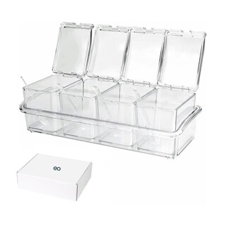 Foto 1 | Foto 1 | 4 Piezas Especieros Salsera Organizador Azucarero Cocina Eo Safe Imports Esi-20644 Transparente