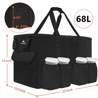 Foto 3 | Foto 3 | Bolsa De Entrega De Alimentos Matein Xxl 68l Resistente Al Agua Negra - Venta Internacional.