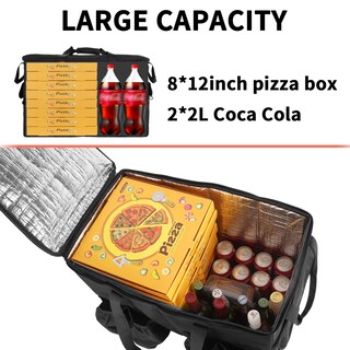 Foto 4 | Foto 4 | Bolsa De Entrega De Alimentos Matein Xxl 68l  Resistente Al Agua  Negra - Venta Internacional.