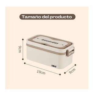 Foto 4 | Foto 4 | Lonchera Aislada De Acero Inoxidable Portátil Crema