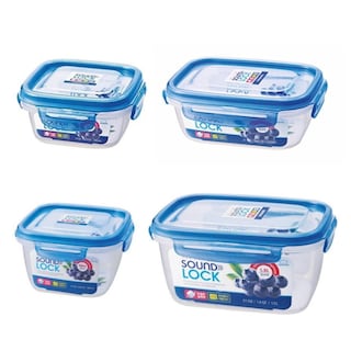 Foto 1 | Foto 1 | Set de Contenedores Herméticos Lock & Lock LEPMIX Transparente Soundlock 260 ML 620 ML 800 ML y 1.5 L