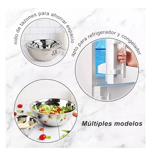 Foto 4 | Foto 4 | Juego De Tazones De Grado Alimenticio De Acero Inoxidable 5 Pcs, Plata