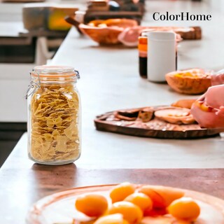 Foto 2 | Foto 2 | Contenedor para Almacenaje ColorHome Cristal Transparente con Tapa Hermética 1.5 Litros