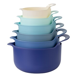 Foto 1 | Foto 1 | Juego De Cuencos Para Mezclar Cook With Color, Antideslizantes, 6 Piezas, Azul - Venta Internacional.