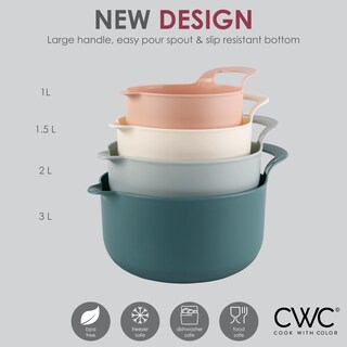 Foto 7 | Foto 7 | Juego De Cuencos Para Mezclar Cook With Color, Antideslizantes, 4 Piezas De Plástico - Venta Internacional.