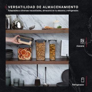 Foto 4 | Foto 4 | Set De 4 Contenedores De Plástico Cookify Herméticos