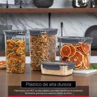 Foto 6 | Foto 6 | Set De 4 Contenedores De Plástico Cookify Herméticos