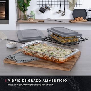 Foto 2 | Foto 2 | Set de 2 Refractarios de Vidrio Cookify con Tapa