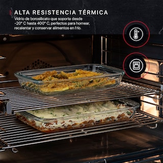 Foto 4 | Foto 4 | Set de 2 Refractarios de Vidrio Cookify con Tapa