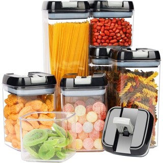 Foto 1 | Foto 1 | Set De 7 Recipientes Herméticos De Plástico Para Almacenamiento De Condimentos - Venta Internacional.