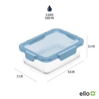 Foto 4 | Foto 4 | Set De Vidrio Para Preparar Comidas Ello Color Lock, 5 Tazas, 10 Unidades, Paquete De 5 - Venta Internacional.