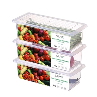 Foto 1 | Foto 1 | Recipientes De Almacenamiento De Frutas Silivo De 1,5 L Para Nevera (paquete De 3) - Venta Internacional.