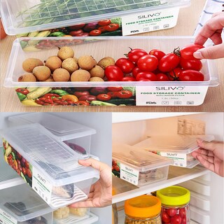 Foto 4 | Foto 4 | Recipientes De Almacenamiento De Frutas Silivo De 1,5 L Para Nevera (paquete De 3) - Venta Internacional.