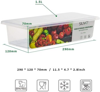 Foto 5 | Foto 5 | Recipientes De Almacenamiento De Frutas Silivo De 1,5 L Para Nevera (paquete De 3) - Venta Internacional.