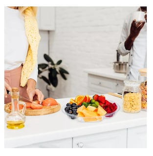 Foto 2 | Foto 2 | Bandejas Redondas con Tapa Lab.g Plástico Botanero 12 Piezas Transparente