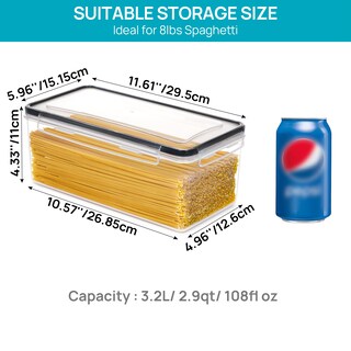 Foto 2 | Foto 2 | Contenedores De Almacenamiento De Alimentos Vtopmart 3.2 L (4 Piezas) Para Pasta - Venta Internacional.