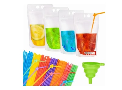 Foto 1 | Foto 1 | 50 Xtellar Bolsas Portátiles De Bebidas Portátiles 750ml Y 50pajitas