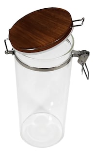 Foto 3 | Foto 3 | Juego 4 Frascos Vidrio Herméticos Con Tapa De Madera 1700 Ml