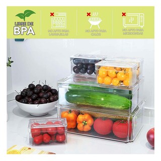 Foto 3 | Foto 3 | Set Brandtrendy De 10 Organizadores De Plástico Para Refrigerador Apilables