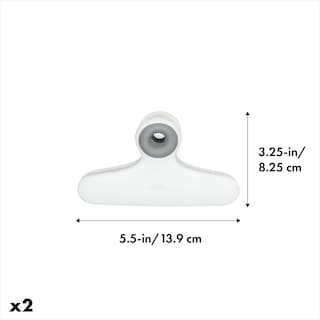 Foto 2 | Foto 2 | Paquete De 2 Clips Para Bolsas Y Chips De Plástico Oxo Good Grips, Color Blanco - Venta Internacional.