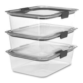 Foto 1 | Foto 1 | Recipiente De Almacenamiento De Alimentos Rubbermaid Brilliance De 9.6 Tazas, Paquete De 3 - Venta Internacional.
