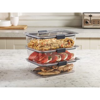 Foto 3 | Foto 3 | Recipiente De Almacenamiento De Alimentos Rubbermaid Brilliance De 9.6 Tazas, Paquete De 3 - Venta Internacional.