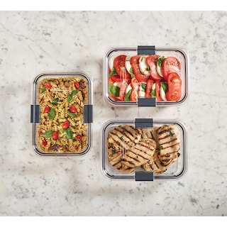 Foto 4 | Foto 4 | Recipiente De Almacenamiento De Alimentos Rubbermaid Brilliance De 9.6 Tazas, Paquete De 3 - Venta Internacional.