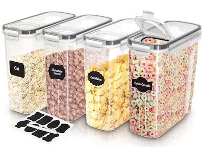 Foto 1 | Foto 1 | Recipientes Para Cereales Utopia Kitchen De Almacenamiento Hermético De 4 Litros (paquete De 4) - Venta Internacional.