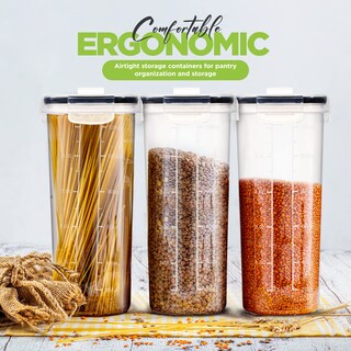 Foto 3 | Foto 3 | Recipientes Para Cereales Utopia Kitchen De Almacenamiento Hermético De 4 Litros (paquete De 4) - Venta Internacional.