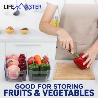 Foto 6 | Foto 6 | Gavetas Para Nevera Lifemaster, Multiusos, 8 Piezas, Transparentes - Venta Internacional.