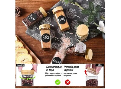 Foto 5 | Foto 5 | Xtellar Kit Premium De 12 Especieros De Vidrio 120ml Para Cocina Gourmet Con Utensilios De Organización Incluidos