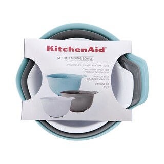 Foto 4 | Foto 4 | Juego De 3 Tazones De Plástico Para Mezclar Kitchenaid, Universales, Anidados - Venta Internacional.