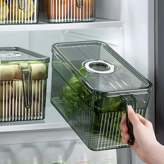 Foto 2 | Foto 2 | Organizador Xtellar Verde Musgo Para Refrigerador Con Tapa Hermética Y Control De Frescura.