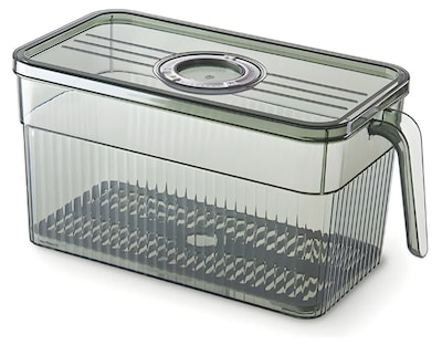 Foto 1 | Foto 1 | Organizador Xtellar Para Refrigerador Con Tapa Hermética Verde Oscuro Y Control De Frescura.