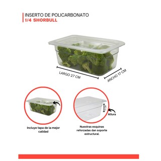 Foto 5 | Foto 5 | Inserto Shorbull Policarbonato 1/4 con Tapa 10 cm