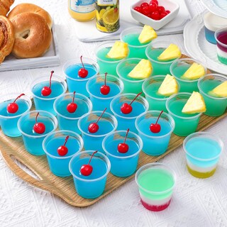 Foto 6 | Foto 6 | Vasos Aozita Para Porciones 100 Juegos 160 Ml Con Tapas De Plástico Transparente - Venta Internacional.