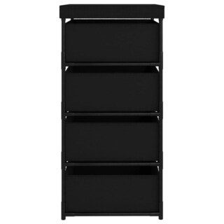 Foto 4 | Foto 4 | Estante De Almacenamiento Vidaxl Con 4 Cestas De Tela Tocador De Acero - Venta Internacional.