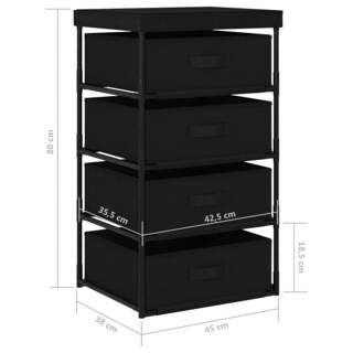 Foto 7 | Foto 7 | Estante De Almacenamiento Vidaxl Con 4 Cestas De Tela Tocador De Acero - Venta Internacional.