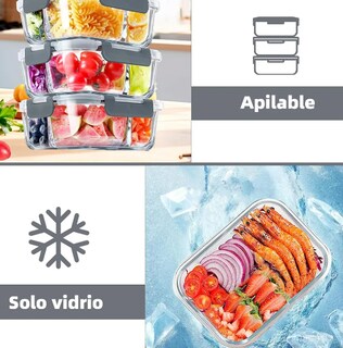Foto 4 | Foto 4 | Xtellar Premium Set De 15 Recipientes En Vidrio De Borosilicato Herméticos