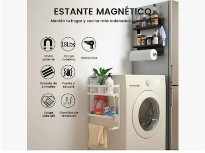 Foto 4 | Foto 4 | Estante Magnético Para Almacenar Especias Para La Nevera