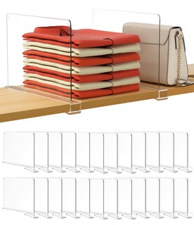 Foto 1 | Foto 1 | Separadores De Estantes Hblife Acrílico Transparente Para Armario 24 Unidades - Venta Internacional.