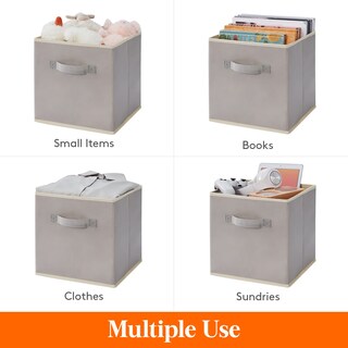 Foto 5 | Foto 5 | Cubos De Almacenamiento Lifewit Plegables 28 Cm 6 Unidades Color Gris Claro - Venta Internacional.