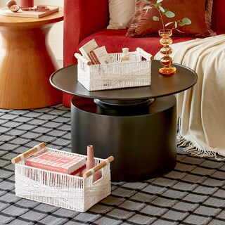 Foto 2 | Foto 2 | Cestas De Almacenamiento La Jolie Muse  Papel Reciclable De Mimbre  Color Blanco - Venta Internacional.