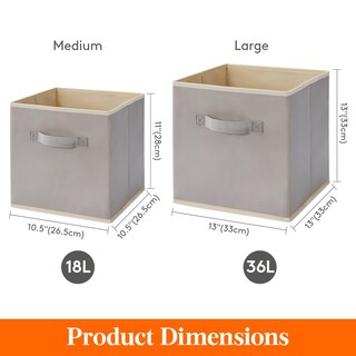 Foto 2 | Foto 2 | Cubos De Almacenamiento Lifewit  16 Paquetes  28 Cm  Tela Gris Claro - Venta Internacional.