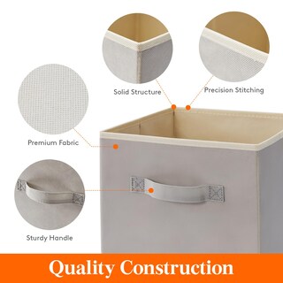 Foto 3 | Foto 3 | Cubos De Almacenamiento Lifewit  16 Paquetes  28 Cm  Tela Gris Claro - Venta Internacional.