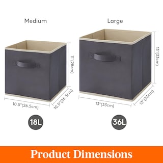 Foto 2 | Foto 2 | Cubos De Almacenamiento Lifewit 16 Paquetes 28 Cm Plegables Grises - Venta Internacional.